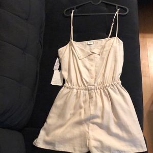 Sunday Best - cream linen romper